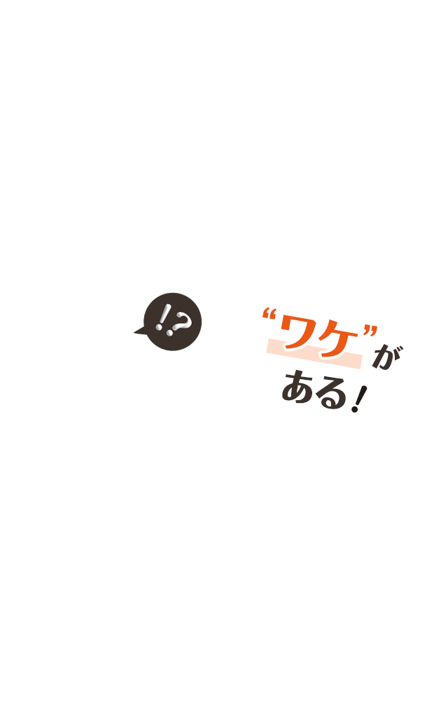 「ワケ」がある！