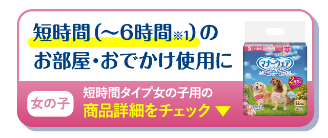 短時間（〜6時間※1）のお部屋・おでかけ使用に 短時間タイプ女の子用の商品詳細をチェック